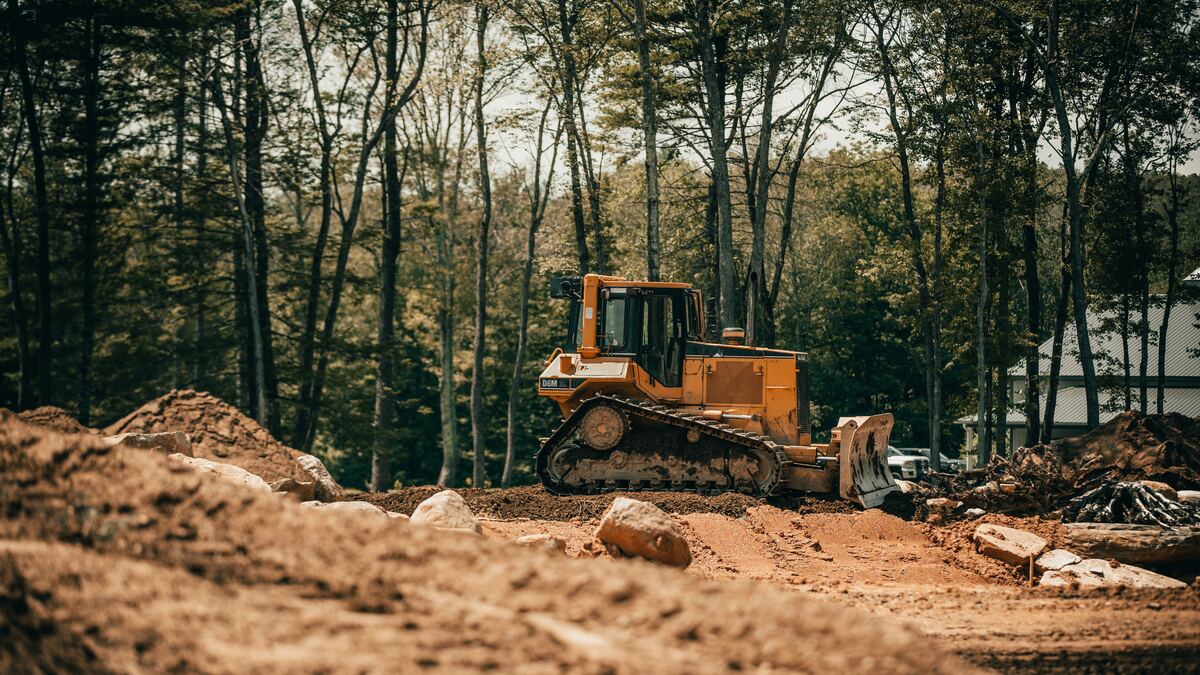 bulldozer in dirt